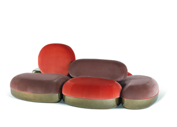 BELMER - Sectional velvet sofa by JCP UNIVERSE - view 3